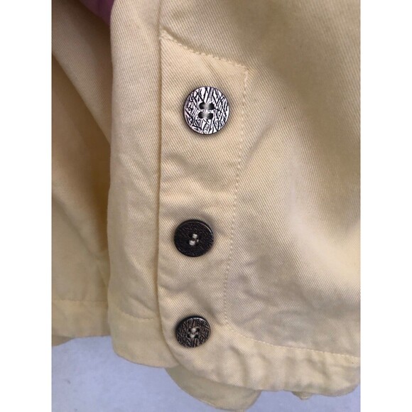 Soft Surroundings Yellow 1/4 Zip Pullover Top Size M Button Hem Knit Shirt - Picture 8 of 10